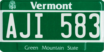 VT license plate AJI583