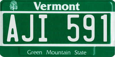 VT license plate AJI591