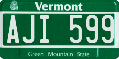 VT license plate AJI599