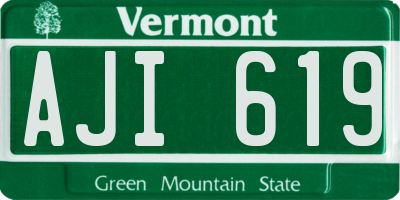 VT license plate AJI619