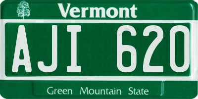 VT license plate AJI620