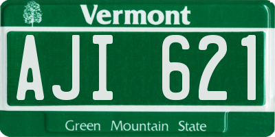 VT license plate AJI621