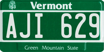 VT license plate AJI629