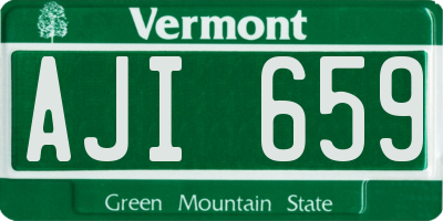 VT license plate AJI659