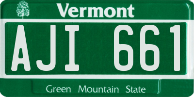 VT license plate AJI661