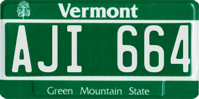 VT license plate AJI664
