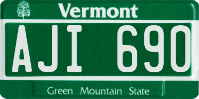VT license plate AJI690