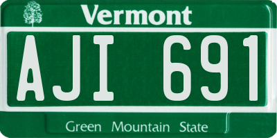 VT license plate AJI691