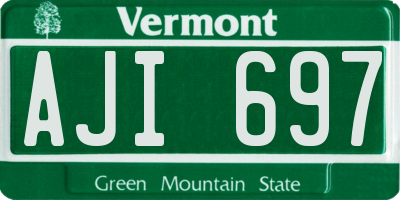 VT license plate AJI697