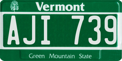 VT license plate AJI739