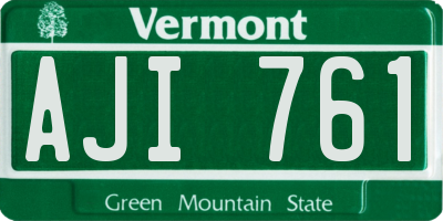 VT license plate AJI761