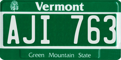 VT license plate AJI763