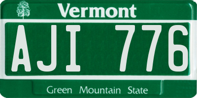 VT license plate AJI776