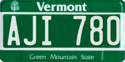 VT license plate AJI780