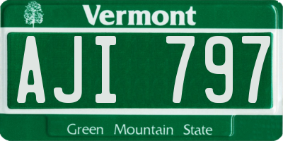 VT license plate AJI797