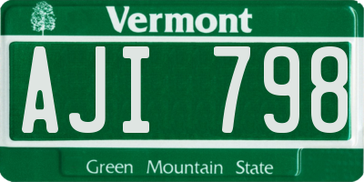 VT license plate AJI798