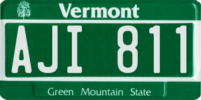 VT license plate AJI811