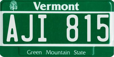 VT license plate AJI815