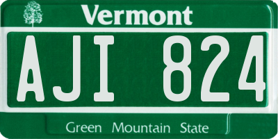 VT license plate AJI824