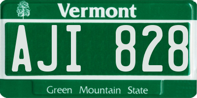 VT license plate AJI828