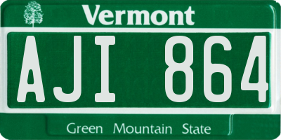 VT license plate AJI864