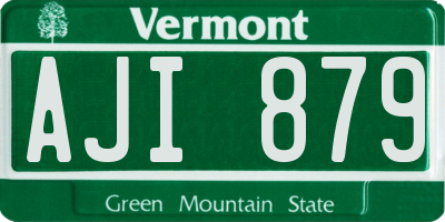 VT license plate AJI879