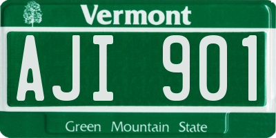 VT license plate AJI901