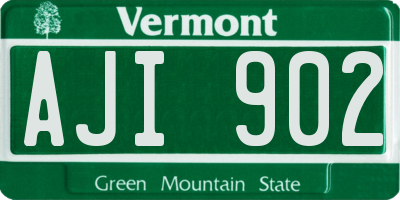VT license plate AJI902