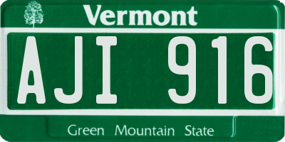VT license plate AJI916