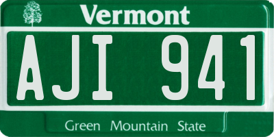VT license plate AJI941