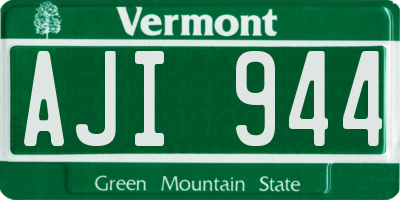 VT license plate AJI944