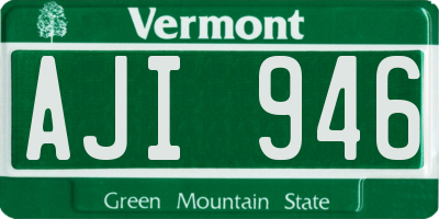 VT license plate AJI946