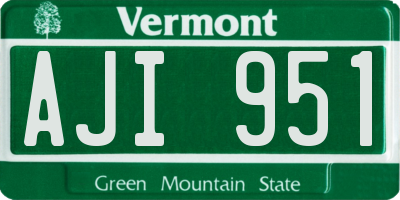 VT license plate AJI951
