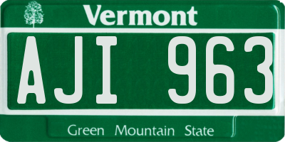 VT license plate AJI963