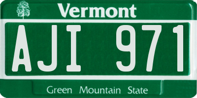 VT license plate AJI971