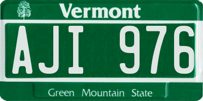 VT license plate AJI976
