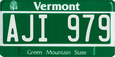 VT license plate AJI979