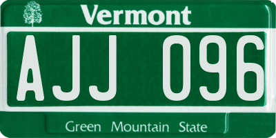VT license plate AJJ096