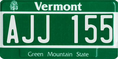 VT license plate AJJ155