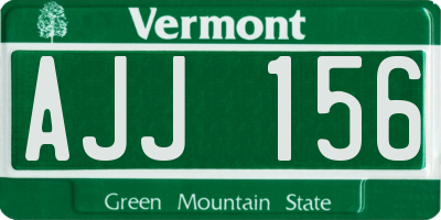VT license plate AJJ156