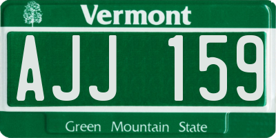VT license plate AJJ159