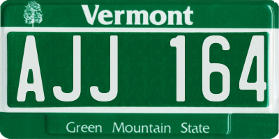 VT license plate AJJ164