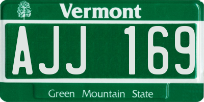 VT license plate AJJ169