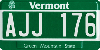 VT license plate AJJ176