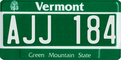 VT license plate AJJ184