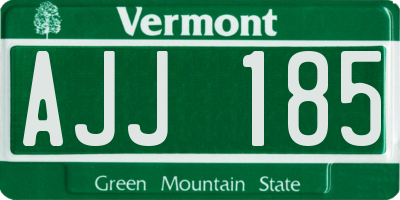 VT license plate AJJ185