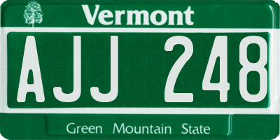 VT license plate AJJ248