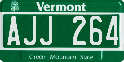 VT license plate AJJ264