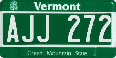 VT license plate AJJ272