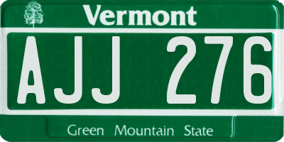 VT license plate AJJ276